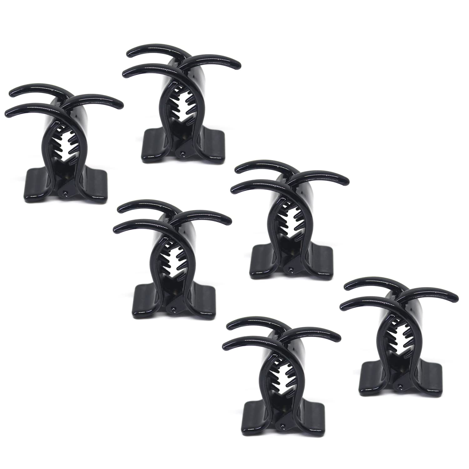 Black Plastic Hair Clutch/Claw For Women Pack of 6