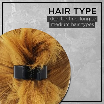 Black Plastic Hair Clutch/Claw For Women Pack of 6