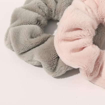 3 Pieces Scrunchies Fuzzy Scrunchy Ponytail Scrunchies For Women And Girls