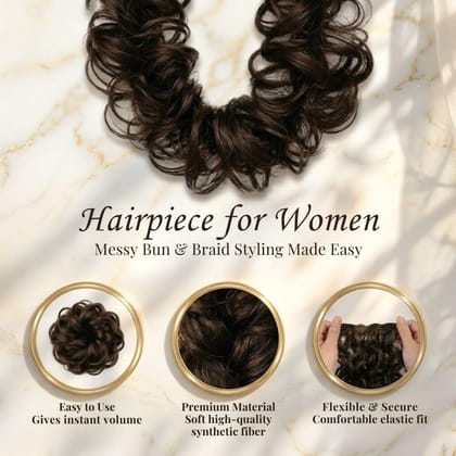 Messy Hair Frill Extension (Brown)
