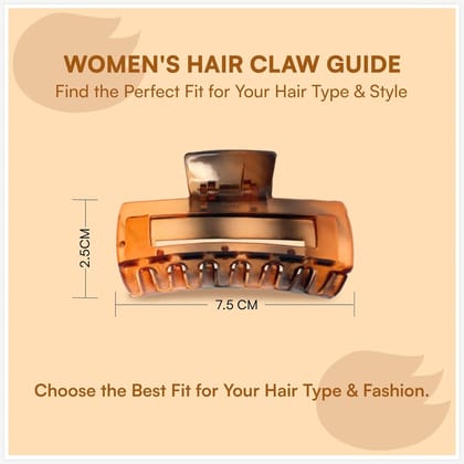 Plastic Hair Claw Clip Set of 2pcs
