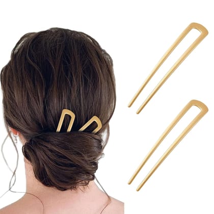 2 Pc U Shape Hair Pin Bun Stick