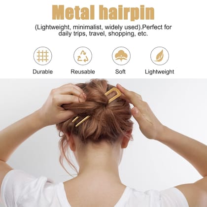 2 Pc U Shape Hair Pin Bun Stick