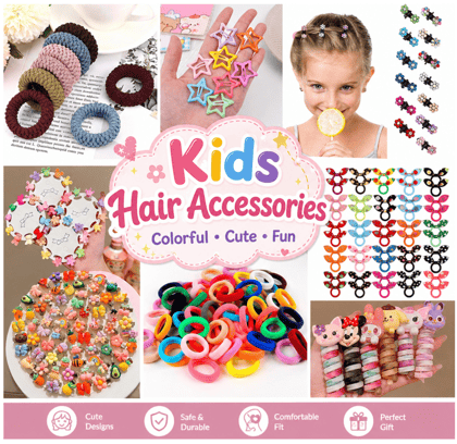 170pcs Cute Hair Accessories Set Butterfly Clips