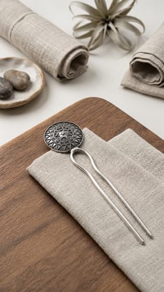 Handmade Oxidised Silver Premium Stainless Steel Foldable Drinking Straws with Cleaning Brush