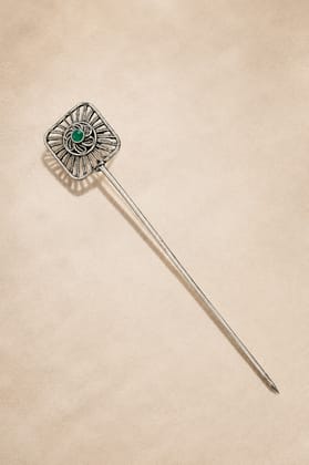 Blubby Oxidised Silver Juda Stick for Women (1 Piece)