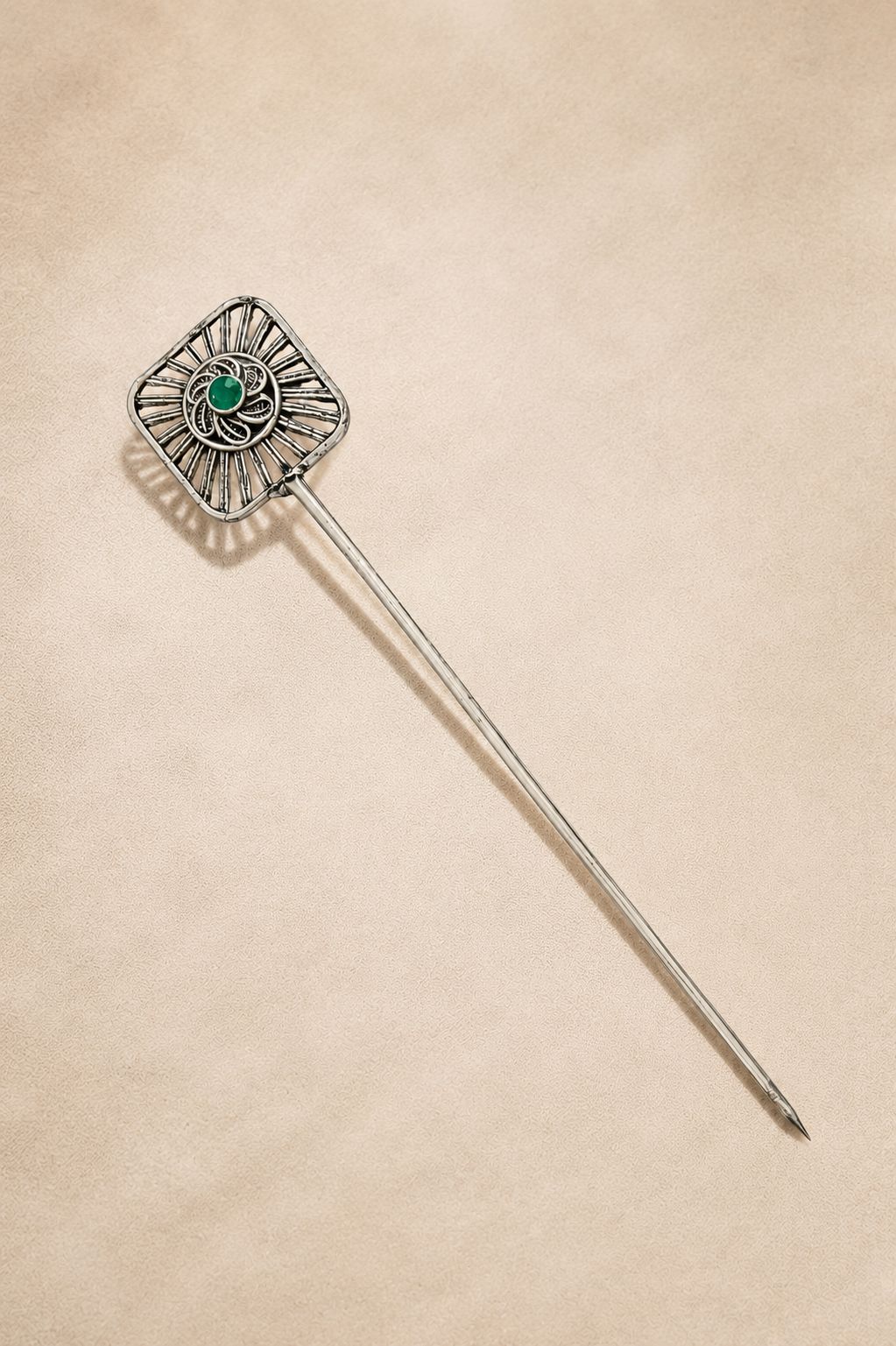 Blubby Oxidised Silver Juda Stick for Women (1 Piece)