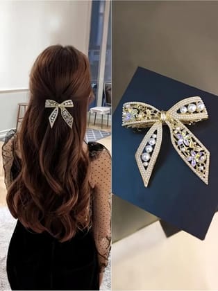 Elegant Bow Hair Claw Clip for Women & Girls 