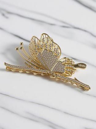 Blubby Premium Gold Butterfly Hair Claw
