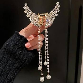 Luxury Rhinestone Pearl Tassel Hair Claw Luxury Rhinestone Pearl Tassel Hair Claw
