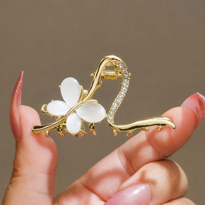 Blubby Gold Butterfly Flower Hair Claw
