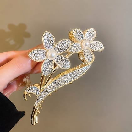 Luxury Crystal Flower Hair Claw