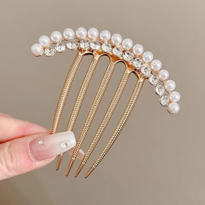 Elegant Pearl Hair Comb Clip