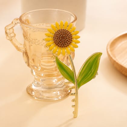 Sunflower Floral Hair Claw Clip