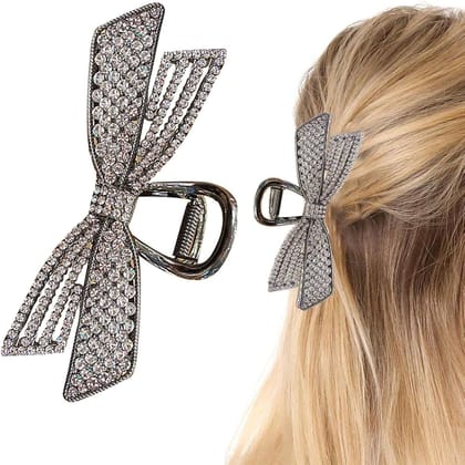 Luxury Crystal Bow Hair Claw Clip
