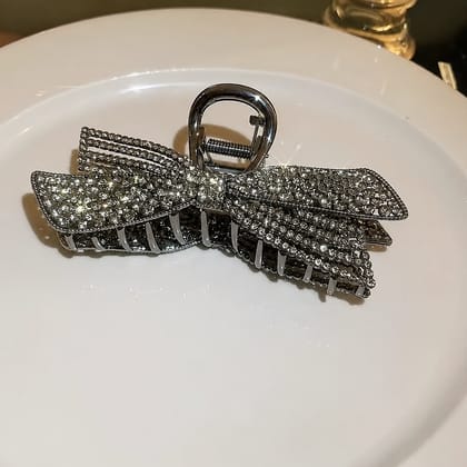 Luxury Crystal Bow Hair Claw Clip