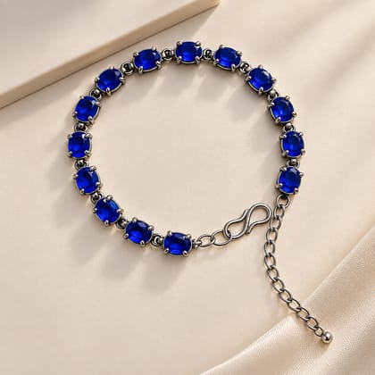 Women’s Blue Beaded Chain Bracelet