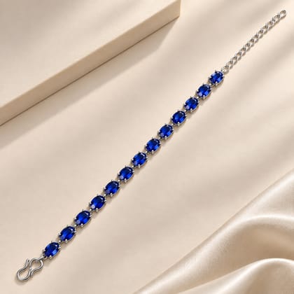Women’s Blue Beaded Chain Bracelet