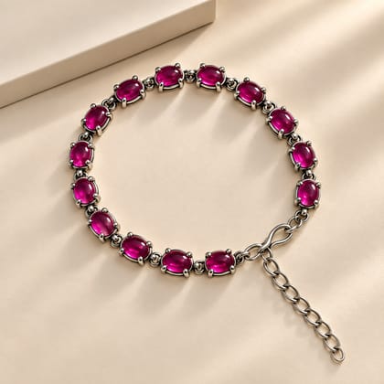 Women’s Stylish Pink Stone Chain Bracelet