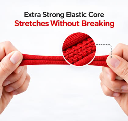 Red Fabric Hair Rubber Bands- Pack of 30 Pcs
