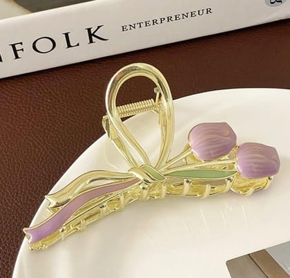 Floral Pattern, Metal Hair Claw