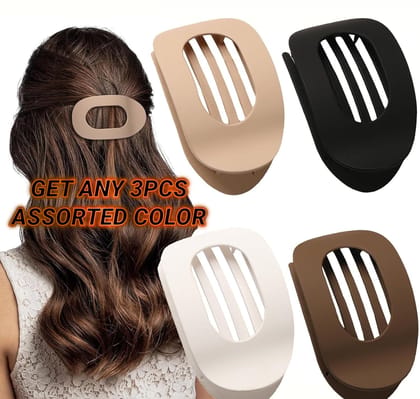 3pcs Matt Flat Hair Claw Clips for Women 3pcs Matt Flat Hair Claw Clips for Women