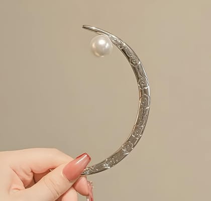 Moon Shape Metal Hair Juda Bun Stick