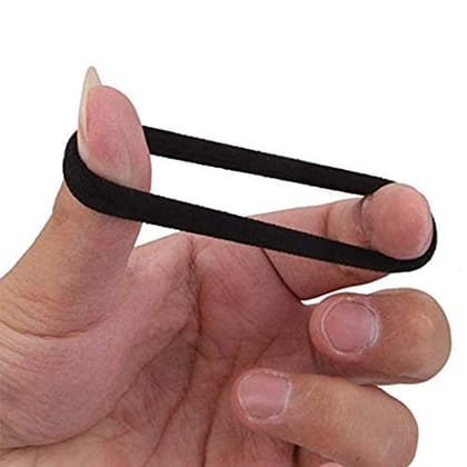 Elastic Ponytail Holders Hair Ties Black Rubber Band