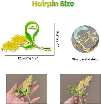 Green Maize Hair Clutcher For Women