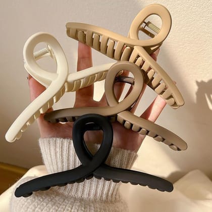 4 Pcs Large Hair Claw Clips for Women (4.3 Inch) - Matte Finish Strong Hold Hair Clutchers for Thick Hair