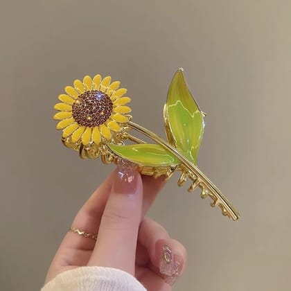 Sunflower Hair Claw Clip for Women & Girls